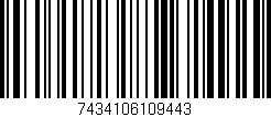 Código de barras (EAN, GTIN, SKU, ISBN): '7434106109443'
