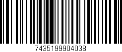 Código de barras (EAN, GTIN, SKU, ISBN): '7435199904038'