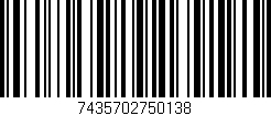 Código de barras (EAN, GTIN, SKU, ISBN): '7435702750138'