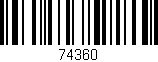 Código de barras (EAN, GTIN, SKU, ISBN): '74360'