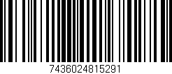 Código de barras (EAN, GTIN, SKU, ISBN): '7436024815291'
