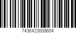 Código de barras (EAN, GTIN, SKU, ISBN): '7436423009604'