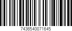 Código de barras (EAN, GTIN, SKU, ISBN): '7436540071645'