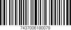 Código de barras (EAN, GTIN, SKU, ISBN): '7437006180079'