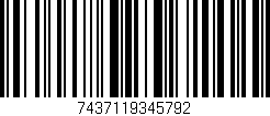 Código de barras (EAN, GTIN, SKU, ISBN): '7437119345792'