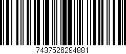 Código de barras (EAN, GTIN, SKU, ISBN): '7437526294881'