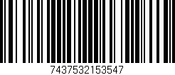 Código de barras (EAN, GTIN, SKU, ISBN): '7437532153547'
