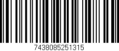 Código de barras (EAN, GTIN, SKU, ISBN): '7438085251315'