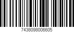 Código de barras (EAN, GTIN, SKU, ISBN): '7438098006605'