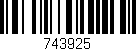 Código de barras (EAN, GTIN, SKU, ISBN): '743925'