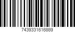 Código de barras (EAN, GTIN, SKU, ISBN): '7439331616889'