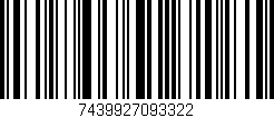 Código de barras (EAN, GTIN, SKU, ISBN): '7439927093322'