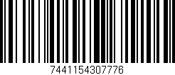 Código de barras (EAN, GTIN, SKU, ISBN): '7441154307776'