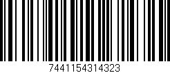Código de barras (EAN, GTIN, SKU, ISBN): '7441154314323'