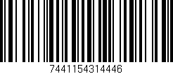 Código de barras (EAN, GTIN, SKU, ISBN): '7441154314446'