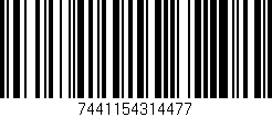 Código de barras (EAN, GTIN, SKU, ISBN): '7441154314477'