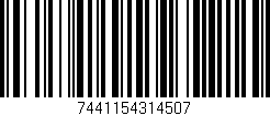 Código de barras (EAN, GTIN, SKU, ISBN): '7441154314507'