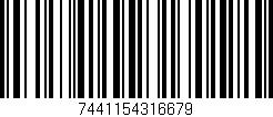 Código de barras (EAN, GTIN, SKU, ISBN): '7441154316679'