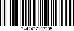 Código de barras (EAN, GTIN, SKU, ISBN): '7442477187205'