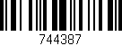 Código de barras (EAN, GTIN, SKU, ISBN): '744387'
