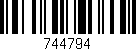 Código de barras (EAN, GTIN, SKU, ISBN): '744794'