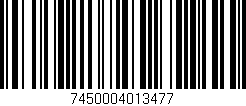 Código de barras (EAN, GTIN, SKU, ISBN): '7450004013477'