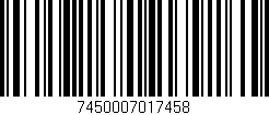 Código de barras (EAN, GTIN, SKU, ISBN): '7450007017458'