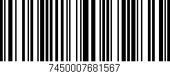Código de barras (EAN, GTIN, SKU, ISBN): '7450007681567'