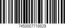 Código de barras (EAN, GTIN, SKU, ISBN): '7450007718829'