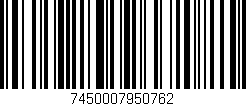 Código de barras (EAN, GTIN, SKU, ISBN): '7450007950762'
