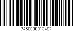 Código de barras (EAN, GTIN, SKU, ISBN): '7450008013497'
