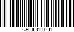Código de barras (EAN, GTIN, SKU, ISBN): '7450008109701'