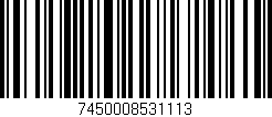 Código de barras (EAN, GTIN, SKU, ISBN): '7450008531113'