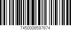 Código de barras (EAN, GTIN, SKU, ISBN): '7450008597874'