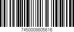 Código de barras (EAN, GTIN, SKU, ISBN): '7450008605616'