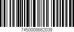 Código de barras (EAN, GTIN, SKU, ISBN): '7450008662039'