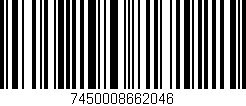 Código de barras (EAN, GTIN, SKU, ISBN): '7450008662046'