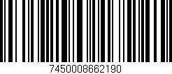 Código de barras (EAN, GTIN, SKU, ISBN): '7450008662190'