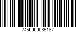 Código de barras (EAN, GTIN, SKU, ISBN): '7450009065167'