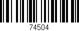Código de barras (EAN, GTIN, SKU, ISBN): '74504'