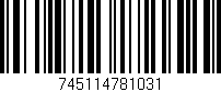 Código de barras (EAN, GTIN, SKU, ISBN): '745114781031'