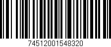 Código de barras (EAN, GTIN, SKU, ISBN): '74512001548320'