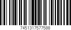 Código de barras (EAN, GTIN, SKU, ISBN): '7451317577588'