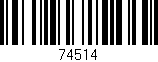 Código de barras (EAN, GTIN, SKU, ISBN): '74514'