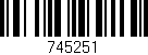 Código de barras (EAN, GTIN, SKU, ISBN): '745251'
