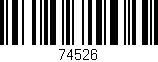 Código de barras (EAN, GTIN, SKU, ISBN): '74526'