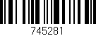 Código de barras (EAN, GTIN, SKU, ISBN): '745281'