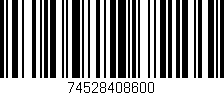 Código de barras (EAN, GTIN, SKU, ISBN): '74528408600'