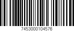 Código de barras (EAN, GTIN, SKU, ISBN): '7453000104576'