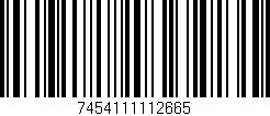Código de barras (EAN, GTIN, SKU, ISBN): '7454111112665'